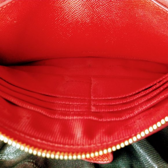 Coach Red Wristlet with Removable Matching Pouch - Picture 9 of 15